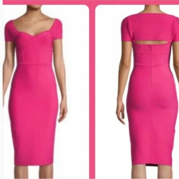 BCBG Elegant Pink bodycon Dress NWT size XL - Picture 8 of 8